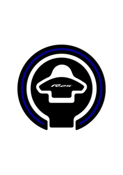 GP Kompozit Yamaha R25 2015-2018 Uyumlu Tank Pad Seti Mavi
