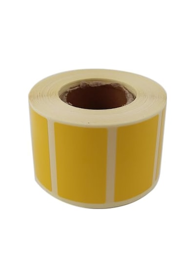 Al Hızlı Al Kuşe Sarı Renk Baskılı Etiket 50mm X 30mm Ölçülerinde 1000 Adet 40mm Çapında Kendinden Yapışkan Diğer