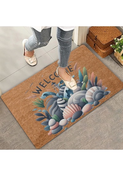Valerine Life Deniz Feneri Deniz Taşları Welcome Kapı Önü Paspası 45x70cm