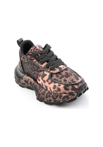Bambi Leopar Siyah Kadın Sneaker K01235003387