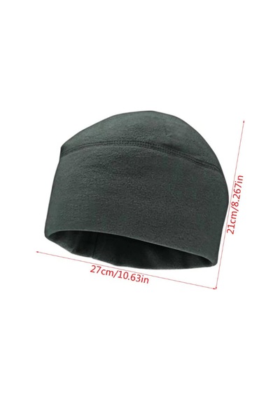 Yılmazel Unisex Kışlık Polar Kadın Erkek Bere Düz Renklerde Stand Yeşil