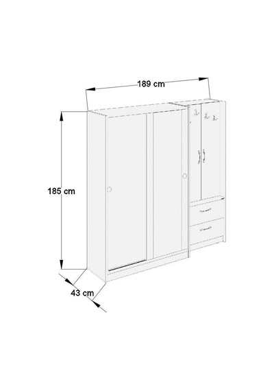 Abre Vm-300348 Beyaz Vestiyer Portmanto Ayakkabılık Diğer