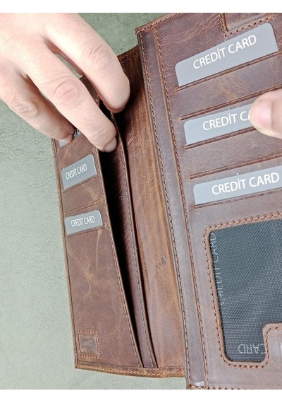 Xmlbayiciniz Hakiki Deri Telefon Bölmeli Kadın Erkek Cüzdan G2 Taba Çok Renkli