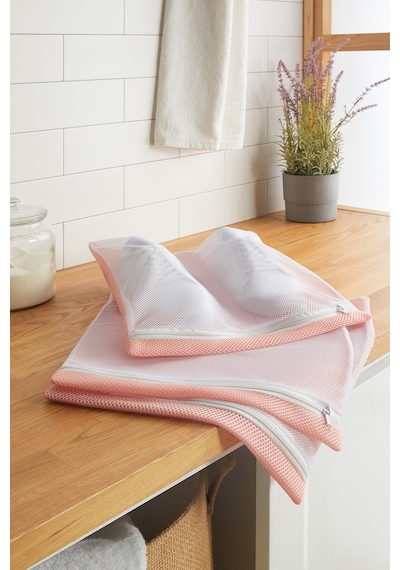 Ocean Home Textile 3'lü Pembe Renk Ayakkabı Yıkama Filesi Set