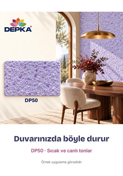 Depka Pamuk Sıva Dp50 2 Kg 7-8 M² İpek Sıva Alternatifi Isı Ve Ses Yalıtımlı Dekoratif Sıva