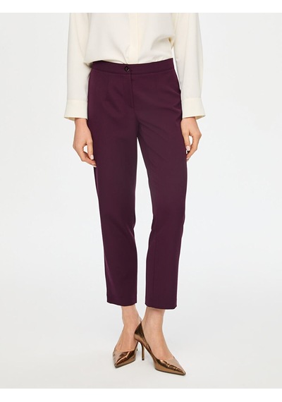 Faik Sönmez Staright Fit Şık Krep Pantolon S26pnt015 Us26pnt015203 Koyu Mürdüm