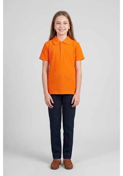Modanino Kız Çocuk T-shirt %100 Pamuk Ve Okul Tarz 6-16 Yaş 12784mrt Turuncu