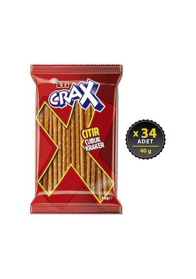Eti Crax Sade Çubuk Kraker 34 x 40 G