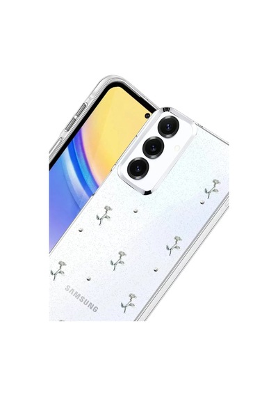 Newface Samsung Galaxy Uyumlu  S23 Fe Fiyonk Desenli Kapak - Desen 4 Beyaz