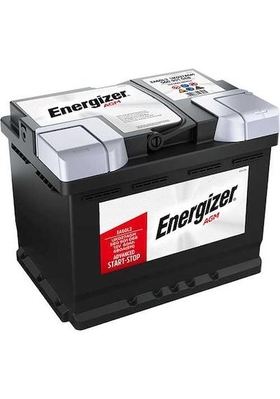 12 Volt 60 Amper Agm Energizer.60 Amper Varta Agm Akü Ebatlarında