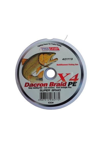Freecamp Dacron X4 Pe İp Misina 100mt, 0.35 Mm