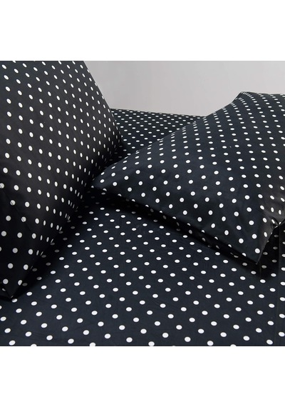 Lexroo Lüks Yumuşak Yatak Çarşafları Polkadot Desenli 1500 İplik Sayısı Perkal Mısır Kalitesinde Çok Renkli