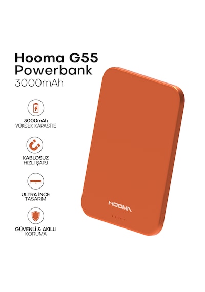 Hooma Magpulse 3 Slim 3000 Mah Powerbank Siyah Hooma