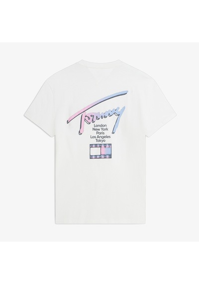 Tommy Hilfiger Regular City Sign Ss Erkek Beyaz T-shirt Dm0dm23253 2800324