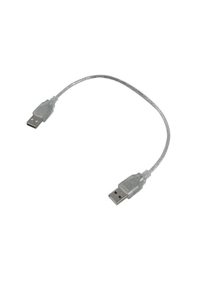 Usb Erkek-Erkek Kablo 50 Cm Şeffaf