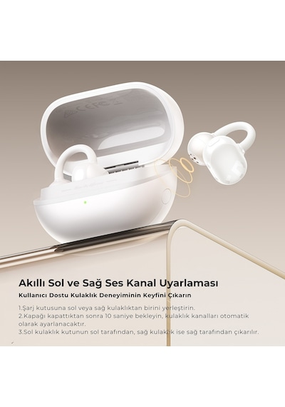Soundpeats Pop Clip Open-Ear Enc Ows Bluetooth 5.4 Kablosuz Kulaklık