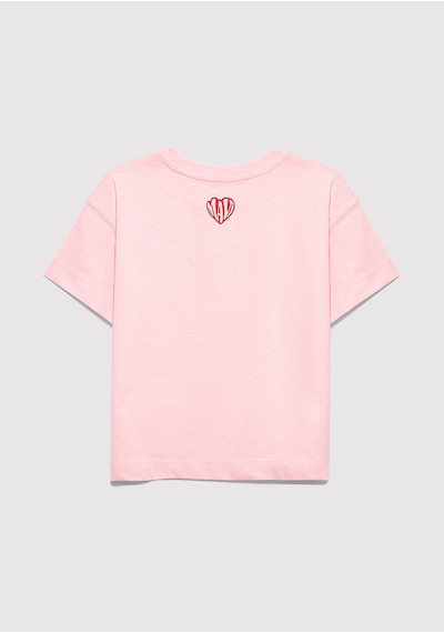 Mavi - Baskılı Pembe Tişört 7610398-71007 Pembe