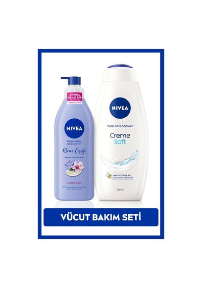 Creme Soft Kremsi Dokunuş Duş Jeli 750ml Ve Değerli Yağlar Içeren Nemlendirici Vücut Losyonu 400ml