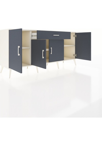Hyperion Konsol 3 Raflı Tek Çekmeceli 4 Kapaklı 176x44x83 Aytaşı-antrasit Antrasit Hyperion Konsol 3 Raflı Tek Çekmeceli 4 Kapaklı 176x44x83 Aytaşı-antrasit Antrasit