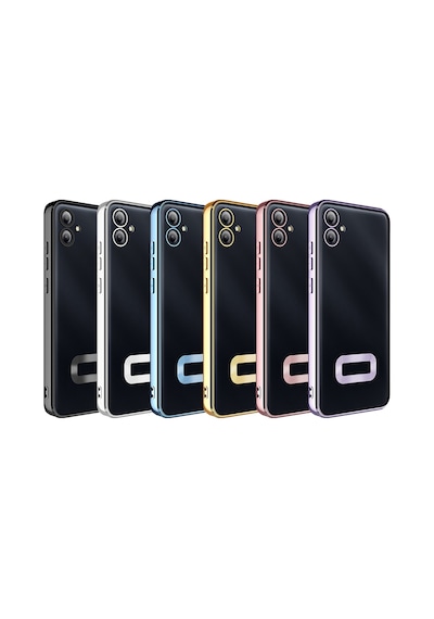 Zore Samsung Galaxy A06 Uyumlu Kılıf Kamera Korumalı Logo Gösteren Omsy Omega Kapak-lila