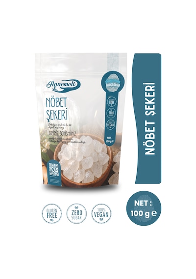 Nöbet Şekeri 100 Gr Geleneksel Kristal Şeker, İri Taneli Şeker, Çay Ve İçecekler İçin