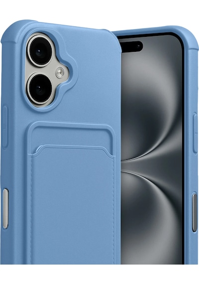 Newface Apple Uyumlu iPhone 17 Kelvin Kartvizitli Silikon Glblseme - 54 - Mavi