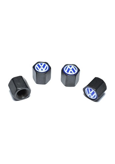 Volkswagen Mavi Logolu Paslanmaz Çelik Sibop Kapağı Ve Anahtarlık