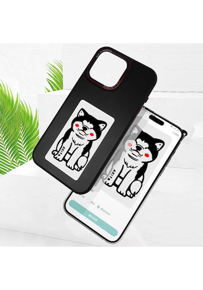Apple Uyumlu iPhone 15 Pro Max Kılıf Ekranı Yansıtan Zore Akıllı Nfc Kapak Gri