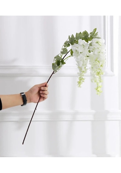 Yapay Salkım Akasya 3 Dallı 108 Cm Beyaz