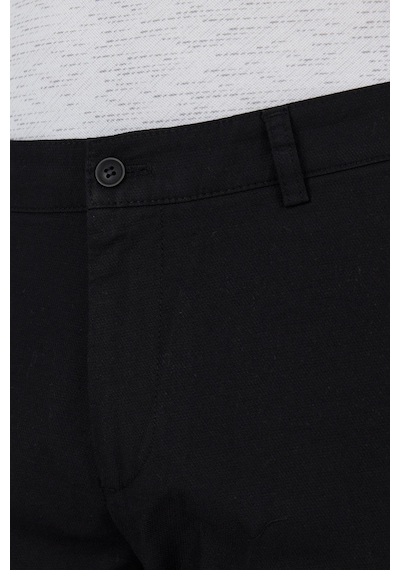 İmza Siyah Armürlü Yan Cep Düz Paça Slim Fit Pamuklu Casual Chino Pantolon 1003250120 Siyah