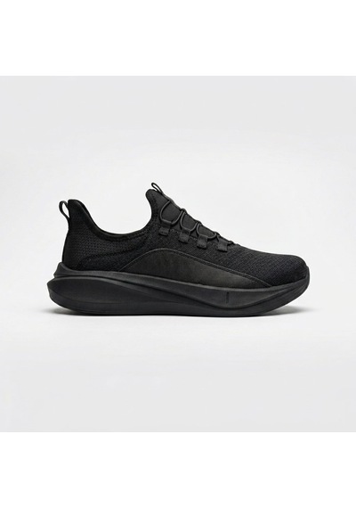 Lescon Nano 7 Hellium Lastikli Hafif Rahat Spor Ayakkabı Siyah