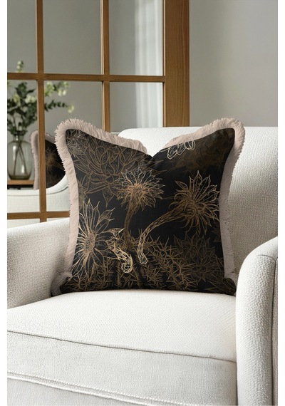 Botanik Çiçek Desen Saçaklı Yastık Kılıfı-egzotik Floral Boho Siyah Bej Krem Püsküllü Kırlent Kılıfı Kadim Yörünge Saten Botanik Çiçek Desen Saçaklı Yastık Kılıfı-egzotik Floral Boho Siyah Bej Krem Püsküllü Kırlent Kılıfı Kadim Yörünge Saten