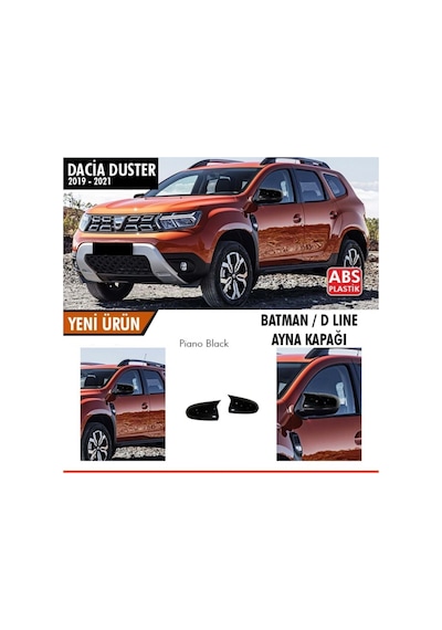 Duster 2 2018 Sonrası Batman Yarasa Ayna Kapağı Piano Black Abs Plastik