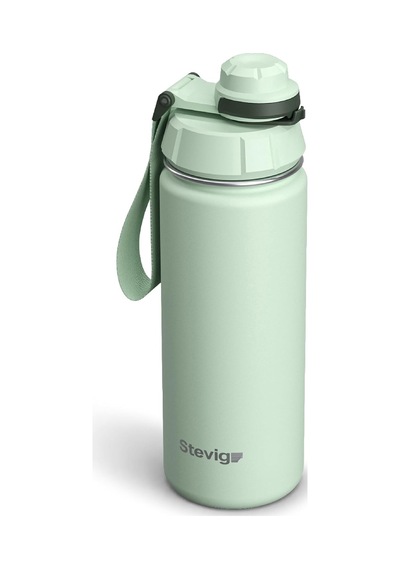 1 Hand Leak-proof Sızdırmaz Çelik Termos 500 Ml Smoke Green St-221 Çok Renkli