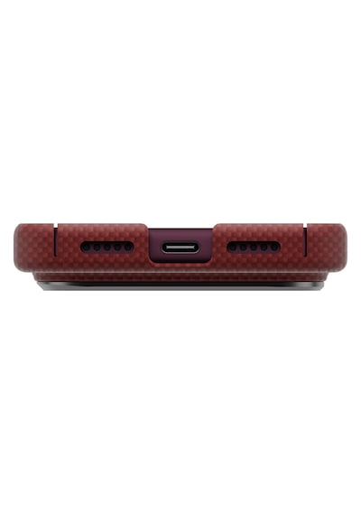 Apple iPhone Uyumlu 17 Pro Max Keva Edge Slim Karbon Kılıf Armaid Fiber Magsafe Özellikli Premium İnce Kapak Mürdüm