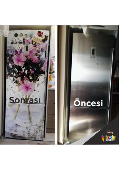 Buzdolabı Ve Bulaşık Makinesi Kapak Folyo Kaplama Çiçek (383963953)