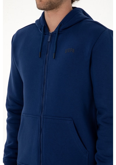 U.S. Polo Assn. Erkek Regular Fit İndigo Şardonlu Örme Hırka 50313755-VR028