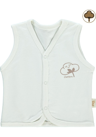 Civil Baby Bebek Organik Yelek 0-12 Ay Ekru