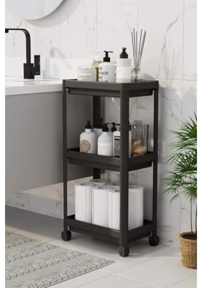 3 Katlı Tekerlekli Raf Ünitesi - Banyo & Mutfak Organizer - Çok Amaçlı Servis Sehpası - Dar Alanlar İçin Pra Çok Renkli 3 Katlı Tekerlekli Raf Ünitesi - Banyo & Mutfak Organizer - Çok Amaçlı Servis Sehpası - Dar Alanlar İçin Pra Çok Renkli
