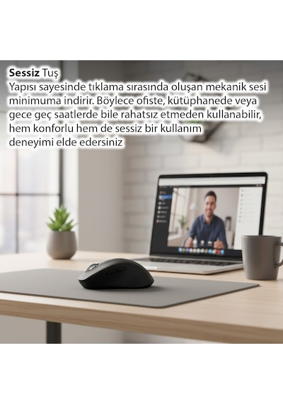 IWM-397T Kablosuz Mouse | 7D Sessiz Tuş 500mAh Şarjlı LED Gösterge Paneli 3200 DPI