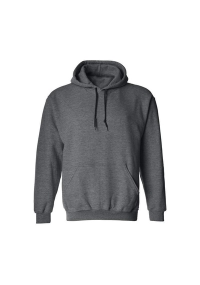 Erkek 3 İplik Pamuklu Kapüşonlu Cepli Oversize Hoodie Sweatshirt - Füme