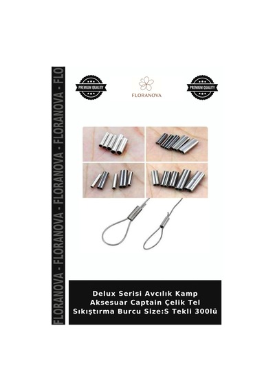Delux Serisi Avcılık Kamp Aksesuar Captain Çelik Tel Sıkıştırma Burcu Size:s Tekli 300lü standart