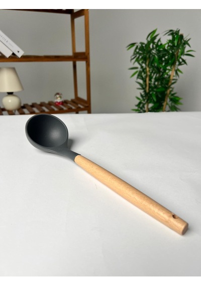 Favora 7'li Bambu Saplı Silikon Servis Seti - Gri