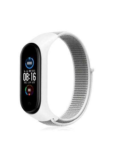 Newface Xiaomi Mi Band 4 Hasırlı Cırtcırtlı Kordon Semeglbl - 70 - Beyaz