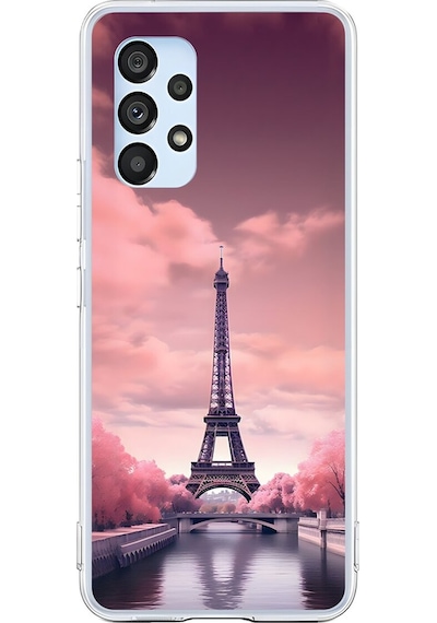Samsung Galaxy A53 Uyumlu Şeffaf Kılıf Paris 3 Tasarımlı