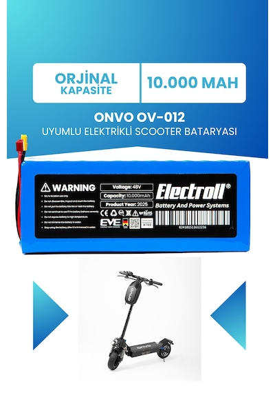 Onvo Ov-012 Batarya 48v 10.000mah Pil
