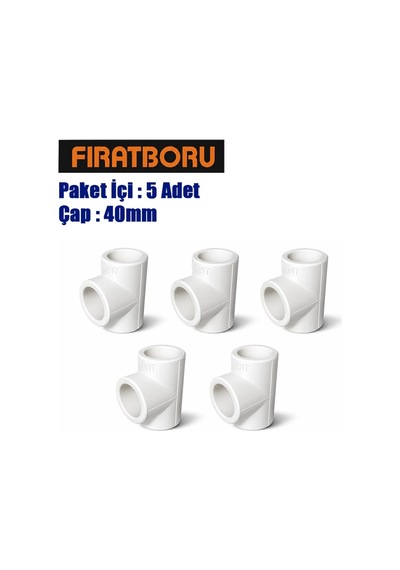 Fırat 40mm Te Parça, 5 Adet, 7b41000040