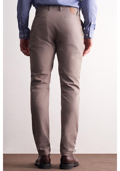 İmza Vizon Yan Cep Düz Paça Pamuklu Slim Fit Chino Casual Pantolon 1003255165 Vizon