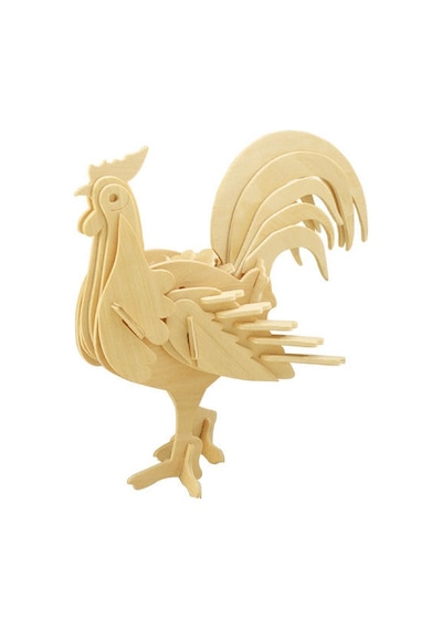 3D Ahşap Horoz Maket Puzzle 37 Parça