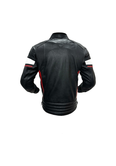 Forte Gt 2002002 Hunter Hakiki Deri Ceket Siyah - Kırmızı